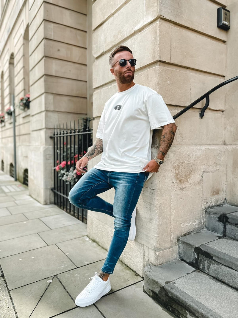 Off White Rubber Logo Oversized T-Shirt