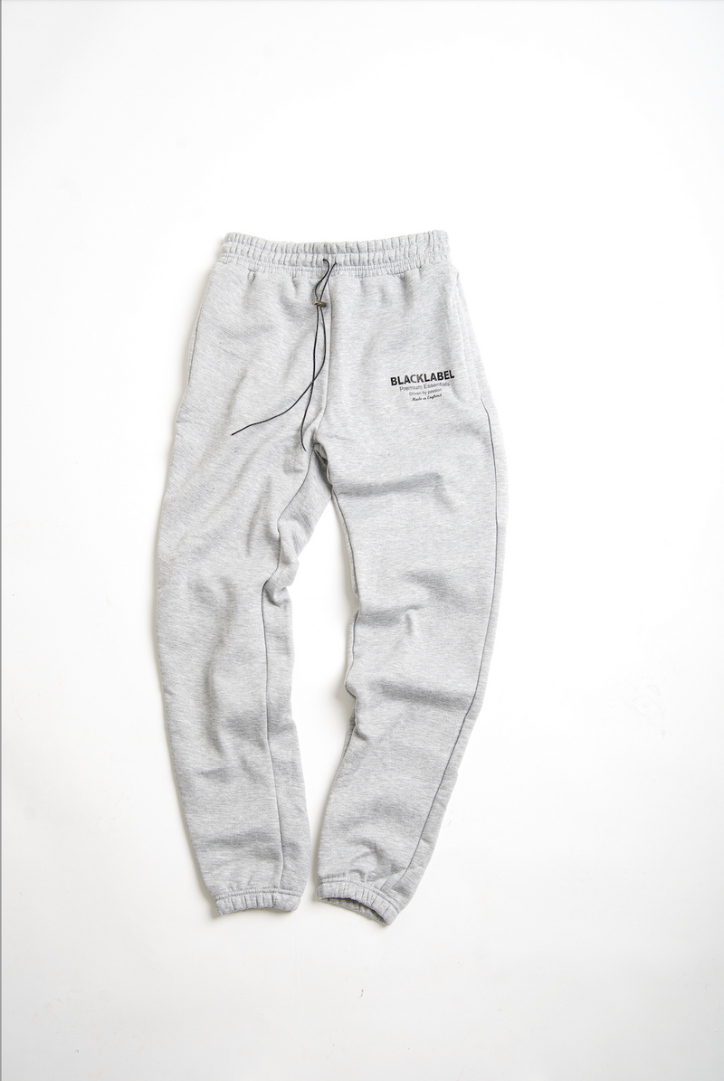 Black top label joggers